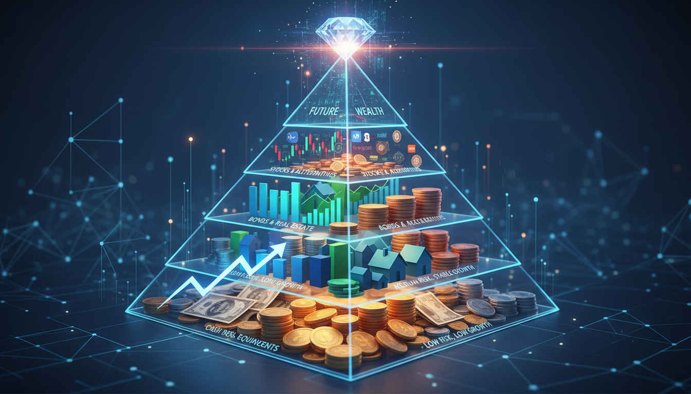 découvrez comment diversifier efficacement votre portefeuille d'investissement grâce à la pyramide de l'investissement, une stratégie pour équilibrer risques et rendements.