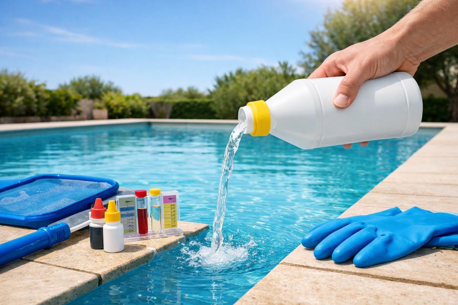 découvrez quelle quantité d'eau de javel utiliser pour traiter efficacement une piscine de 50 m3 et garantir une eau propre et saine.